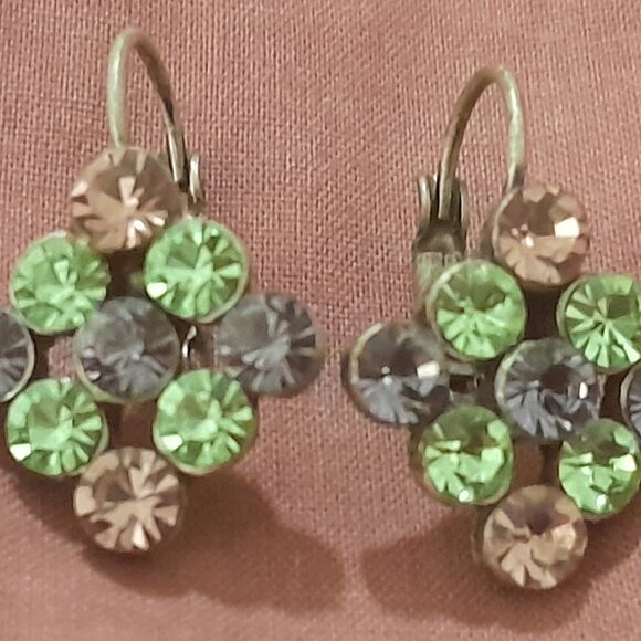 Pastel Rhinestone Earrings - Picture 4 of 5
